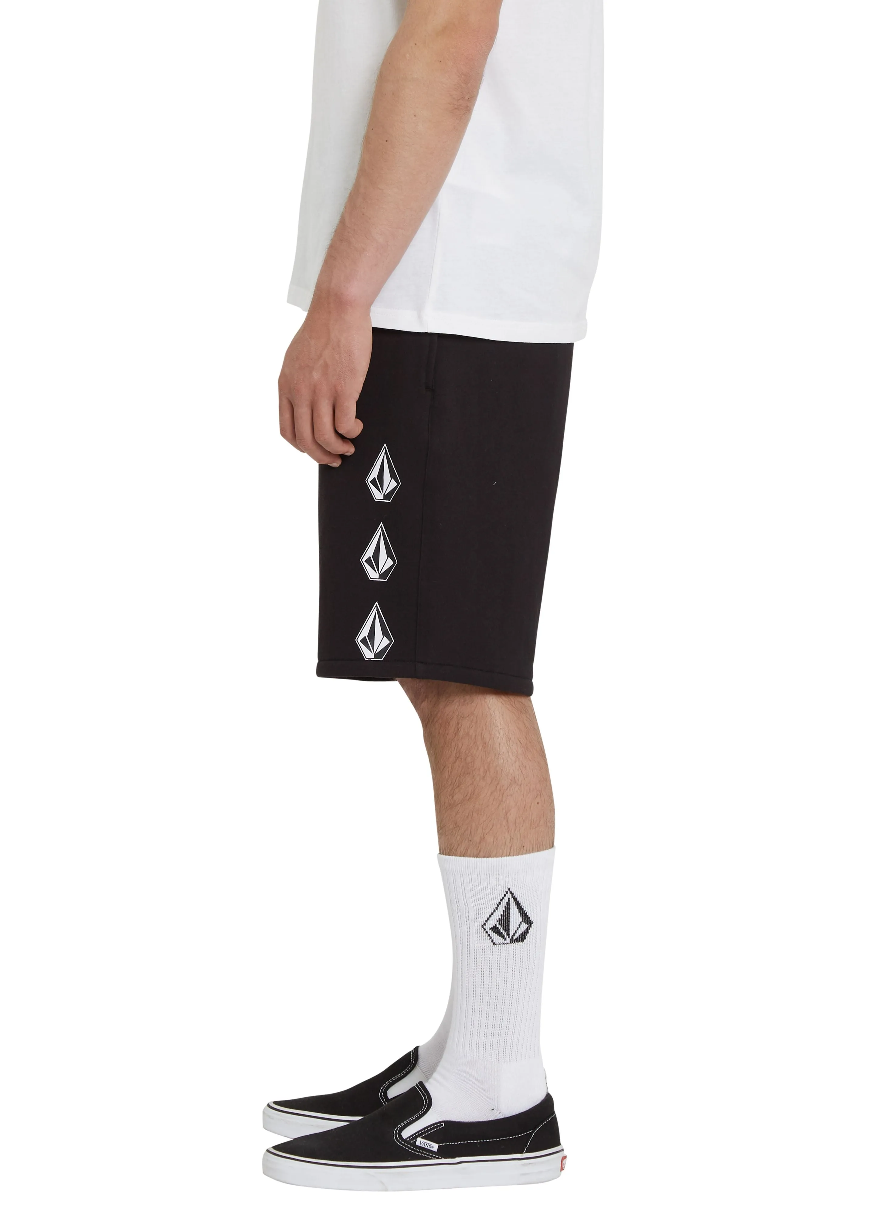 VOLCOM ICONIC STONE FLEECE SHORT BLACK | PANTALN CORTO DEPORTIVO