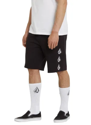 VOLCOM ICONIC STONE FLEECE SHORT BLACK | PANTALN CORTO DEPORTIVO